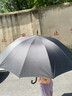 左都（ZUODU）超大號(hào)長(zhǎng)柄傘加大加厚結(jié)實(shí)抗風(fēng)雨傘多人傘彎鉤木柄直桿傘男女直柄 【黑武士】藤木柄+加固12骨抗風(fēng) 曬單實(shí)拍圖