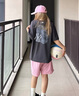 美職棒（MLB）官方 男女情侶25夏季新款后背仿牛仔老花涼感T恤短袖3ATSM1053 紐約洋基隊(duì)/炭灰色/建議拍小一碼 L 175/96A 曬單實(shí)拍圖