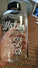 pongdang超大容量玻璃杯便攜水瓶 water水果茶玻璃水杯花茶杯學(xué)生 小胖 Water 黑色 600ml 1只 曬單實(shí)拍圖