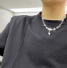 彩萊婭閃電云朵拼接古巴項鏈男女小眾設計ins吊墜嘻哈不掉色鎖骨鏈配飾 項鏈45+5CM一條 曬單實(shí)拍圖