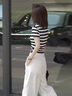 韓璐嬌（hanlujiao）夏裝新款搭配一整套衣服女裝時(shí)尚氣質(zhì)顯瘦休閑套裝女高腰直筒褲子 上衣+褲子-配腰帶 M (建議100斤以內(nèi)) 曬單實(shí)拍圖