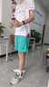 FVQA新款羽毛球服男女短袖套裝速干透氣運(yùn)動(dòng)大賽服比賽團(tuán)隊(duì)定制印字 8035男白色套裝（鐳射版配黑褲） L 身高160-170體重105-120斤 曬單實(shí)拍圖