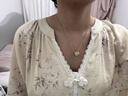 蛇骨項鏈女滿鉆彩金蛇形18k玫瑰V金項鏈鎖骨鏈新款情人節(jié)送女禮物 玫瑰金蛇形滿鉆 曬單實拍圖