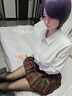 蘿美醬jk制服原創(chuàng)純欲風(fēng)夏季辣妹性感套裝學(xué)院風(fēng)女超短JK百褶裙收腰顯瘦 收腰白襯衫+小山楂42cm+結(jié)+胸牌 L 【建議105-115斤】 曬單實(shí)拍圖