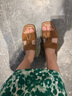 Bata無(wú)盡假日羅馬涼鞋女2025夏商場(chǎng)新款羊皮復(fù)古度假軟底涼鞋ARP27BL5 棕色 35 曬單實(shí)拍圖