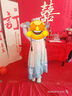 安妮優(yōu)兒（Anneyol）漢服女童秋款2025新款古風(fēng)連衣裙女孩唐裝兒童超仙古裝裙子春秋 粉紅色 130 曬單實(shí)拍圖