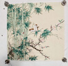 伯莎丹頓（BERTHA DENTON）名家手繪國畫竹子真跡字畫花鳥餐廳畫竹報平安玄關(guān)走廊掛畫 晨曦白 50*50cm 曬單實拍圖