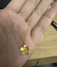 周六福5G工藝足金黃金項鏈吊墜女櫻花計價(jià)A0610856 約4.15g 40+5cm 禮物 曬單實(shí)拍圖