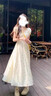 微光里新中式甜美碎花盤(pán)扣連衣裙2025夏天新款少女感碎花純欲連衣長(zhǎng)裙 杏色 L （尺碼偏小適合90-105斤） 曬單實(shí)拍圖
