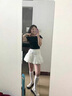 衣然呈品甜美蝴蝶結綁帶蓬蓬裙半身裙女夏季新款顯瘦百搭設計感花苞裙子女 白色 M 【建議90-110斤】 曬單實(shí)拍圖