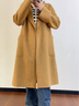 蔻伊婭（Kouyiya）品牌女裝新品雙面羊呢大衣女2025冬季高端外套中長款毛呢子外套女 駝色 M 曬單實拍圖
