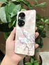恬淡居適用OPPOReno9手機殼油畫花朵感小眾pro輕奢電鍍玻璃全包防摔保護套氣質(zhì)時尚新款女士 電鍍銀M-油畫粉藍大花 RENO9 曬單實拍圖