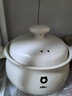 小熊（Bear）砂鍋 白墩墩煲湯鍋耐高溫不開裂 3.2L通用沙鍋 寬口燉鍋陶瓷鍋 曬單實(shí)拍圖