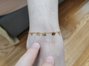 周六福黃18K金腳鏈女款 花貝彩金腳鏈 KH081152 21+2cm 七夕情人節(jié)禮物 曬單實(shí)拍圖