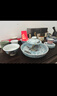 七丞堂青花海水墨龍功夫茶具套裝家用陶瓷蓋碗茶杯防燙手工泡茶碗 青花海水墨龍壓手杯4件套-簡裝 曬單實拍圖