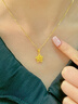 六桂福珠寶 LIU GUI FU JEWELRY星星黃金項鏈女1g足金2025年新款輕奢小眾純金吊墜生日禮物送女友 金重0.67g  纏繞星光吊墜 曬單實拍圖