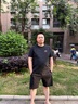 吉普（JEEP）冰絲運動(dòng)套裝男士夏季休閑跑步?jīng)龈兴俑赏笟舛绦鋞恤短褲兩件套男 黑色+黑色 3XL -150-165斤 曬單實(shí)拍圖