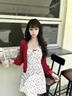 玲玖法式絕美收腰顯瘦碎花短裙夏季新款今年流行漂亮套裝連衣裙女 杏色 XS 曬單實(shí)拍圖
