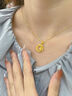 中國黃金（CHINA GOLD）黃金項鏈女足金莫比烏斯織夢蝴蝶吊墜金項鏈七夕情人節(jié)禮物送女友 足金織夢蝴蝶吊墜 約1.6g【贈銀鏈】 曬單實拍圖