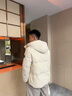 鴨鴨時(shí)空道宇系列短款三防羽絨服男女同款2025冬季新款泡芙加厚外套 月光白色 M (建議110-130斤) 曬單實(shí)拍圖