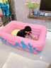 KOOCOOL充氣游泳池家用兒童寶寶洗澡盆可折疊加厚水池嬰兒小孩家庭戲水池 1.5米 | 活力粉【電泵禮包】 曬單實(shí)拍圖