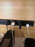 羅格朗（LEGRAND） 軌道插座可移動電源廚房滑軌適配器壁掛式總控插座排插電力軌道 80CM【帶總控黑】+五孔適配器4個 曬單實拍圖