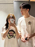love legend情侶裝短袖t恤夏季寬松圓領(lǐng)一男一女印花半袖潮流百搭休閑上衣服 白灰色+白灰色 2XL 男+M女 曬單實拍圖