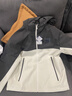 美職棒（MLB）官方 男女情侶大LOGO撞色防水防潑水夾克外套3AWJB0254 紐約洋基隊/深奶油色 L 175/96A 曬單實拍圖