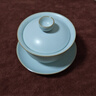 青澹汝窯蓋碗三才大號泡茶碗茶具天青色景德鎮(zhèn)陶瓷家用手工隨緣蓋碗 隨緣蓋碗 天青色 曬單實拍圖