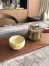 威爾基主人杯汝窯杯子萌貓功夫茶杯單杯可愛(ài)普洱茶杯陶瓷品茗杯高檔茶盞 汝窯黃花貓羅漢主人杯 曬單實(shí)拍圖
