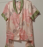古今（GUJIN）夏季25新品輕奢時尚小翻領冰絲睡衣女家居服睡褲仿真絲高級套裝L 曬單實拍圖