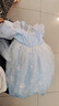 迪士尼愛(ài)艾莎女童公主裙子新品連衣裙子女童裝夏裝夏季2025新款兒童衣服 曬單實(shí)拍圖