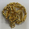 BUKKEHAVE金包銀黃金項鏈男999足金橄欖竹節(jié)轉(zhuǎn)運珠大氣車花 6mm 約45克  包金1克 曬單實拍圖