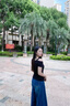 京多夢(mèng)一字領(lǐng)短袖t恤女夏季性感露肩時(shí)尚設計感小眾純棉修身顯瘦上衣 黑色 M 黑色（90-100斤） 曬單實(shí)拍圖