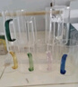 綠昌明玻璃水杯家庭水具套裝茶杯家用帶把手杯子6支裝帶掛架瀝水架 曬單實(shí)拍圖