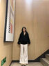 魯雅爾夏季新款微喇牛仔褲女小個子胖mm寬松窄版顯瘦垂感直筒闊腿拖地褲 白色 L 曬單實拍圖