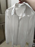 浪莎長(cháng)袖白襯衫女春秋高棉寬松通勤職業(yè)襯衫女裝氣質(zhì)v領(lǐng)正裝白色襯衣 曬單實(shí)拍圖