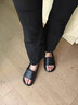 LURAD皮紋拖鞋男夏家居家用浴室內(nèi)洗澡防滑厚底涼拖鞋女 黑色  43-44 曬單實拍圖