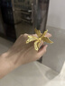 咾鳳云凰老鳳凰黃金鳳凰戒指女999足金空心孔雀戒指大氣結(jié)婚情人節(jié)禮物女 黃金戒指 12號約8.7克（多退少補） 曬單實拍圖
