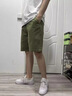 MAGIOPY奢侈高端品牌夏季2025新款美式休閑短褲男寬松直筒五分褲復(fù)古潮流 軍綠色 XL 體重145-160斤 曬單實(shí)拍圖