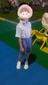皮爾卡丹（pierre cardin）男童小西裝套裝2024夏季表演服裝兒童演出服馬甲三件套花童禮服夏 藍(lán)格三件套+背帶領(lǐng)結(jié) 120cm 曬單實(shí)拍圖
