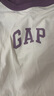Gap男女裝夏季LOGO純棉撞色插肩袖短袖T恤寬松上衣544461 白紫撞色 L (175/96A) 亞洲尺碼 曬單實拍圖