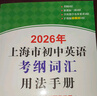 2026/2025年上海市初中英語(yǔ)考綱詞匯用法手冊(cè) 中考考綱詞匯手冊(cè)+配套綜合練習(xí)+天天練+分類記憶手冊(cè)考綱詞匯天天練 上海中考英語(yǔ)考綱詞匯手冊(cè)便攜版 上海中考英語(yǔ)考綱詞匯配套練習(xí)冊(cè) 上海譯文出版社  曬單實(shí)拍圖