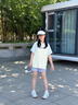 優(yōu)優(yōu)1點(diǎn)（Yoyo one）女童速干套裝夏季短袖2025新款兒童戶外跑步訓(xùn)練服透氣大童運(yùn)動服 19146綠色+18530白色【套裝】 150 150cm 曬單實(shí)拍圖