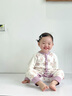 顆粒熊嬰兒衣服春秋純棉女寶寶長(zhǎng)袖連體衣新生兒6-12個(gè)月連身衣柔軟透氣 紫色 80cm 曬單實(shí)拍圖