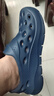 斯凱奇（Skechers）男鞋夏季貝殼泡泡鞋厚底透氣外穿洞洞鞋百搭沙灘鞋243240 海軍藍(lán)色/NVY 41 曬單實(shí)拍圖