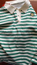 皮爾卡丹（pierre cardin）條紋長(cháng)袖純棉t恤女2025春季新款中年媽媽裝翻領(lǐng)打底Polo衫大碼潮 【特惠妙殺】CW-1828綠色 3XL (適合130-140斤) 曬單實(shí)拍圖