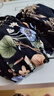 事思媽媽冰絲褲夏季中老年女花褲子薄款寬松大碼休閑九分褲女士冰絲褲 金枝玉葉+牽?；?均碼 加大碼 140-170斤可穿 曬單實(shí)拍圖