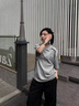 OEMG 美式短袖t恤男士夏季潮流牌痞帥休閑翻領(lǐng)純色重磅高級感半袖上衣 灰色 XL [建議110-130斤] 曬單實拍圖