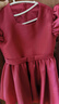 衣諾坊新款女童禮服裙酒紅公主裙生日六一演出服兒童婚禮花童裙子 曬單實拍圖